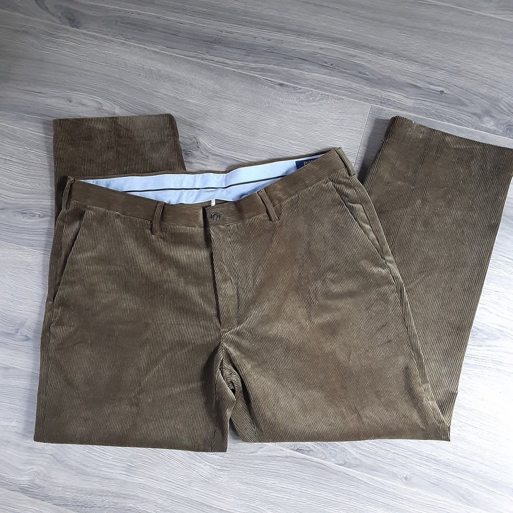Polo Ralph Lauren Mens 40x30 Classic Fit Corduroy Pants Olive Green